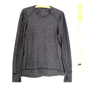 LULULEMON grey long sleeve top sweatshirt 10